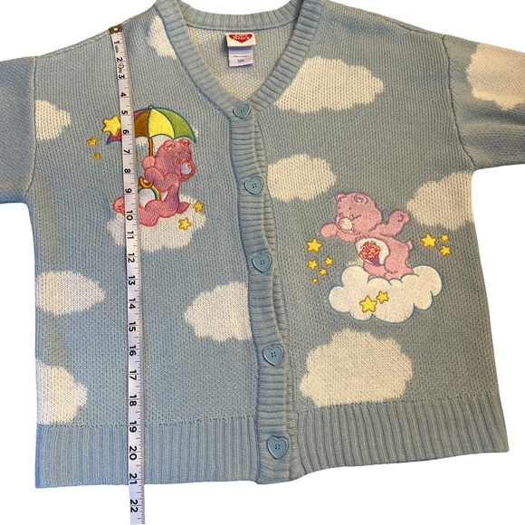 Hot Topic x Care Bears Cloud Chunky Knit Skimmer Cardigan 40th Anniversary - Picture 13 of 14